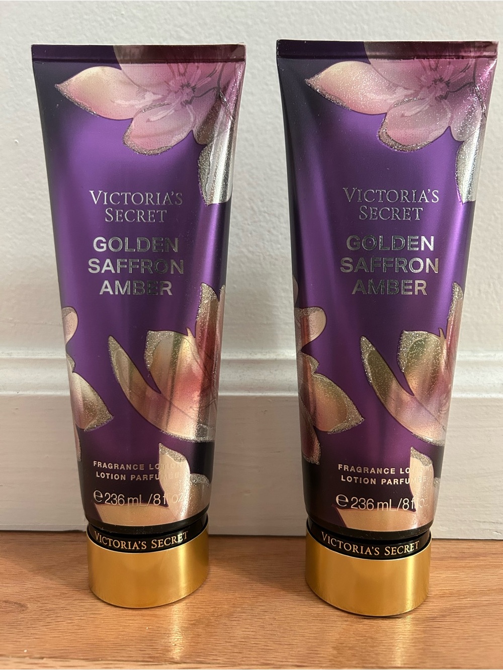 Victoria’s Secret Golden Saffron Amber body lotion set of 2